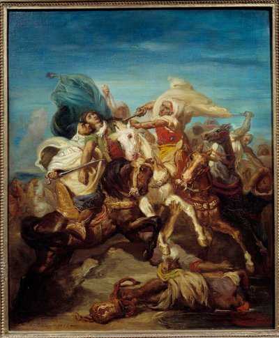 Battaglia di cavalieri arabi da Théodore Chassériau