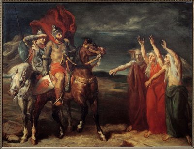 Macbeth e le tre streghe, illustrazione della scena 3 dell