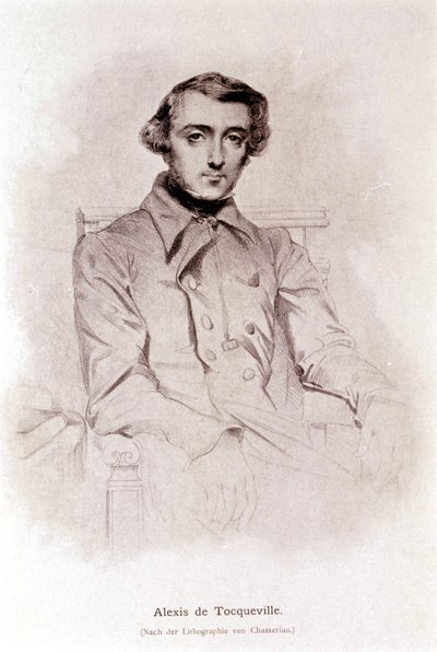 Ritratto di Alexis de Tocqueville. Litografia di Chasseriau. XIX secolo. da Théodore Chassériau