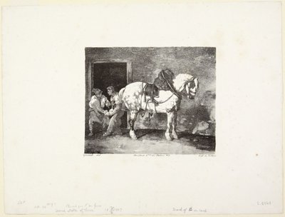 A  Horse being Shod (Cavallo che viene ferrato) da Theodore Gericault
