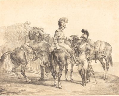Un gruppo di guardie della vita da Theodore Gericault