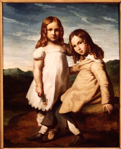 Alfred Dedreux (1810-60) da bambino con sua sorella, Elisabeth, 1816-17 da Theodore Gericault