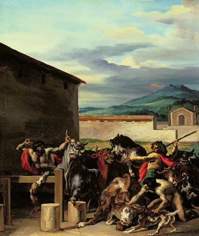 Mercato del bestiame da Theodore Gericault