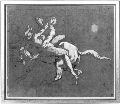 Centauro rapisce una ninfa da Theodore Gericault