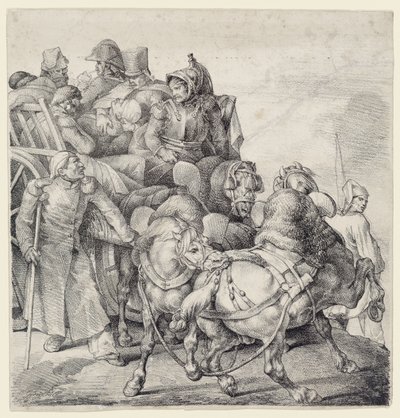 Carro carico di soldati feriti (A Wagon Full of Wounded Soldiers) da Theodore Gericault