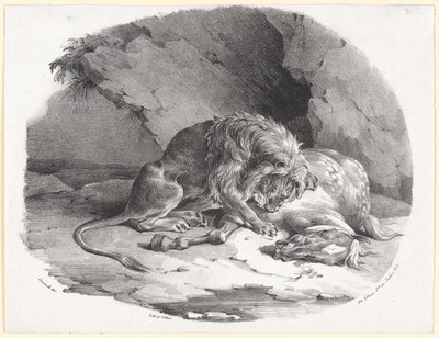 Cavallo divorato da un leone (A Horse Being Devoured by a Lion) da Theodore Gericault
