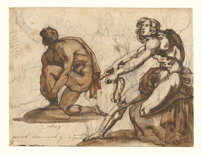 Nudi classici (fronte); Statue classiche (retro) da Theodore Gericault