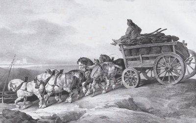 Carro di Carbone Trainato da Cavalli da Theodore Gericault