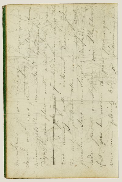 Bozza di lettera da Theodore Gericault
