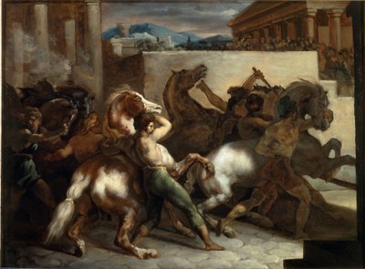 Corsa libera di cavalli a Roma da Theodore Gericault
