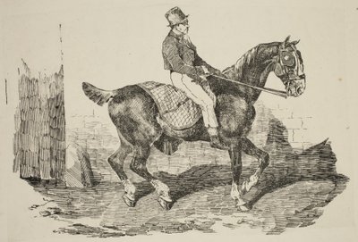 Géricault - Cavallo da carrozza cavalcato da un palfrenier, 1820 da Theodore Gericault