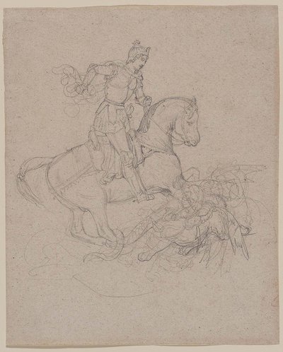 Géricault - San Giorgio e il drago, 1816-17 da Theodore Gericault
