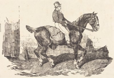 Groom in sella a un cavallo da carrozza (Cheval de carrosse monte par un palfrenier) da Theodore Gericault