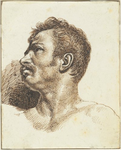 Testa di uomo [recto] da Theodore Gericault