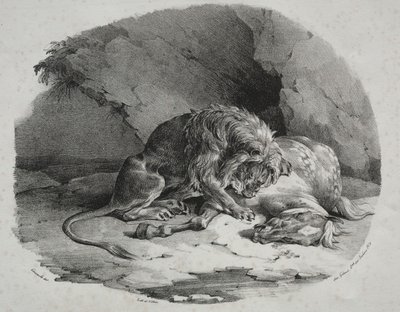 Cavallo divorato da un leone da Theodore Gericault