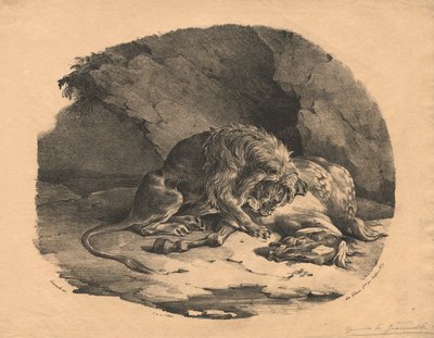 Cavallo divorato da un leone da Theodore Gericault