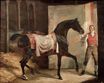 Cavallo che esce dalla stalla da Theodore Gericault