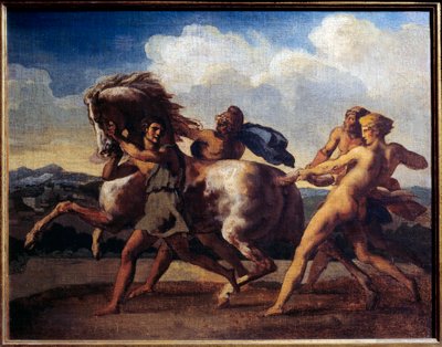 Fermata del cavallo da parte degli schiavi da Theodore Gericault