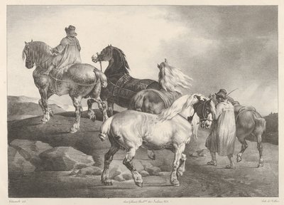 Cavalli condotti a una fiera da Theodore Gericault