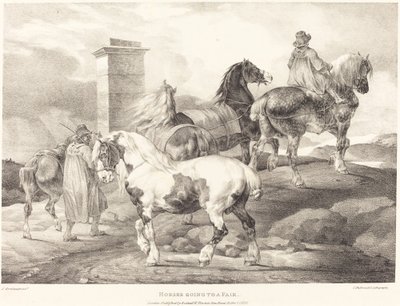 Cavalli che vanno a una fiera da Theodore Gericault