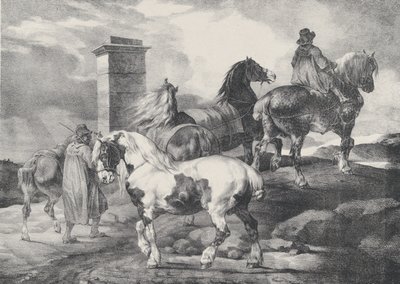 Cavalli che vanno a una fiera da Theodore Gericault