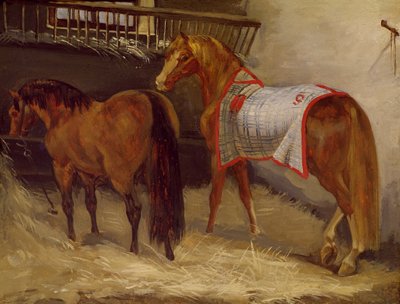 Cavalli nelle stalle da Theodore Gericault