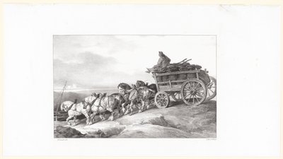 Il carro del carbone (The Coal Wagon) da Theodore Gericault