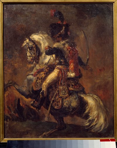 Ufficiale dei Cacciatori a Cavallo della Guardia Imperiale Carica Dipinto di Théodore Géricault (1791-1824) XIX secolo Bayonne, Museo Bonnat da Theodore Gericault