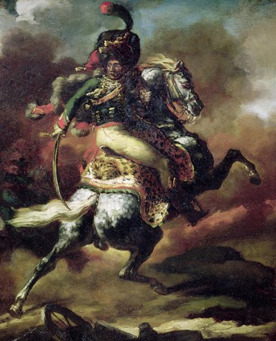 Ufficiale degli Ussari che carica a cavallo da Theodore Gericault