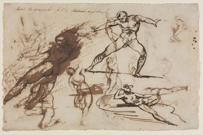 Foglio di Schizzi (recto) Foglio di Schizzi (verso) da Theodore Gericault