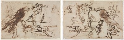 Foglio di schizzi (recto) Foglio di schizzi (verso) da Theodore Gericault