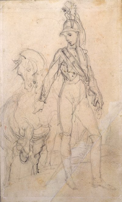 Studio di un dragone e del suo cavallo da Theodore Gericault