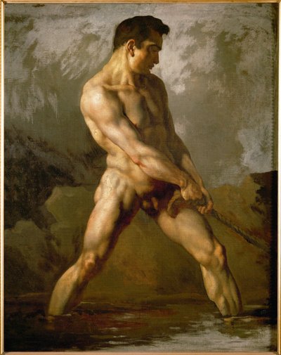 Studio di un nudo maschile ... (olio su tela) da Theodore Gericault