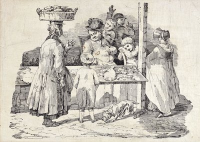 Il venditore di pesce addormentato da Theodore Gericault