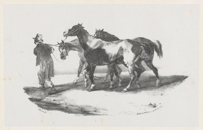 Tre cavalli condotti al macello (Three Horses Being Led to the Slaughterhouse) da Theodore Gericault