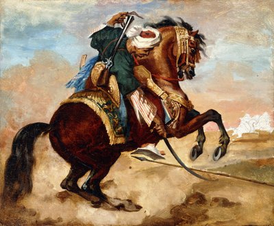 Turco che cavalca un cavallo alazano, c.1810 da Theodore Gericault