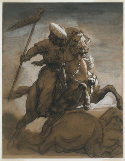 Cavaliere Turco in Combattimento, c.1818 da Theodore Gericault