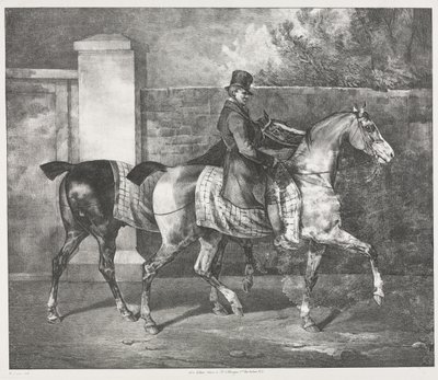 Due cavalli allenati da un fantino da Theodore Gericault