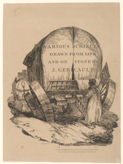 Un carro trainato da cavalli (Titolo della serie inglese) [A Hitched Wagon or A Horse-Drawn Cart (Frontespizio della serie inglese) da Theodore Gericault