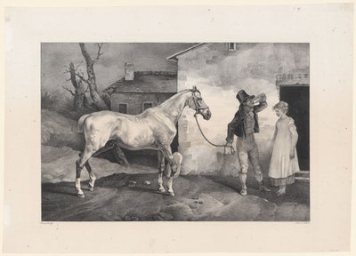Vecchio cavallo davanti alla porta di una locanda (An Old Horse at the Door of an Inn) da Theodore Gericault