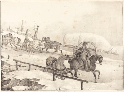 Carrettiere che sale una collina da Theodore Gericault