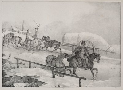 Carrettiere che sale una collina da Theodore Gericault