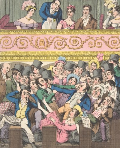 Piaceri teatrali, Tavola 2: Contesa per un posto, ca. 1835 da Theodore Lane