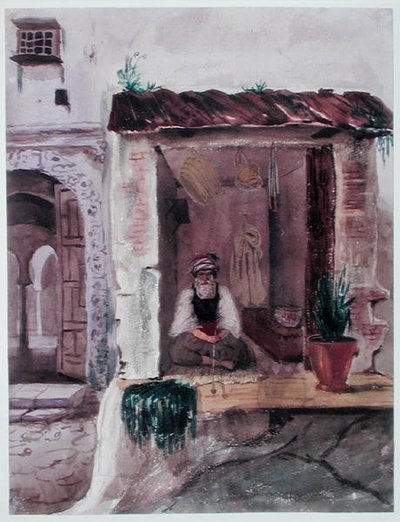 Un tabaccaio, Algeri, c.1840 da Theodore Leblanc
