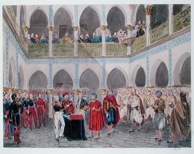 Investitura del Bey di Algeri da parte del Conte Bertrand Clausel (1772-1842) 1835 da Theodore Leblanc