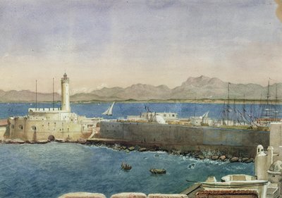 Il Porto e il Molo di Algeri, c.1830 da Theodore Leblanc