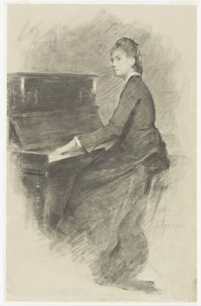 Al pianoforte, ca. 1887 da Theodore Robinson