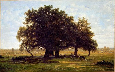 Un gruppo di querce, Apremont da Pierre Etienne Theodore Rousseau