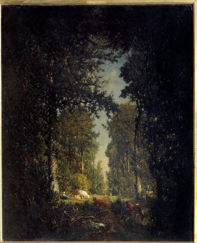 Un viale, foresta di Isle Adam da Pierre Etienne Theodore Rousseau