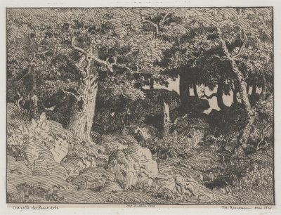Querce e rocce da Pierre Etienne Theodore Rousseau